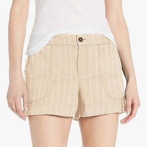 Carve Designs Lanikai Linen Blend Hiking Casual‎ Travel Shorts Cream Tan Size 0
